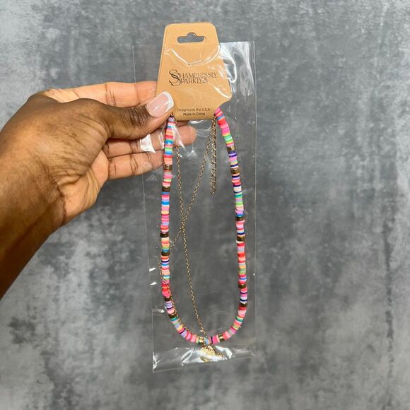 NWT Polymer Clay Beaded Necklace (Adjustable) - Picture 5 of 9